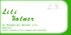 lili wolner business card